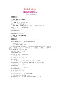 2019年春八年级英语下册Module6Hobbies模块语法聚焦六练习(新版)外研版