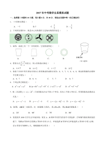 2017年中考数学全真模拟试题(含答案)