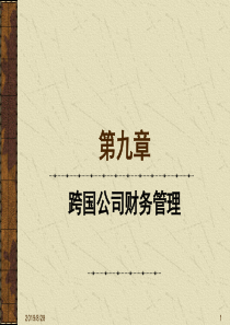 第九章跨国公司财务管理