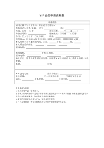 魅依阁女装VIP会员申请资料表