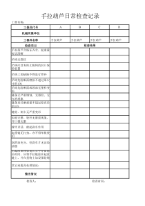 手拉葫芦检查表