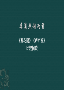 李清照词两首公开课课件