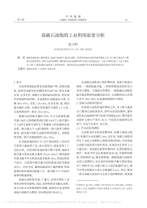高硫石油焦的工业利用前景分析-赵子明