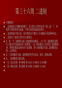 第三十六周-二进制