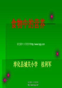 教科版四年级科学下册第三单元《第2课食物中的营养PPT课件》