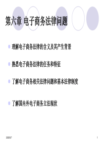 第六章--电子商务法律问题
