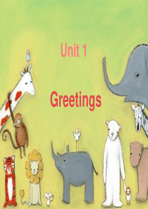 剑桥少儿英语预备级上册Unit1-greetings