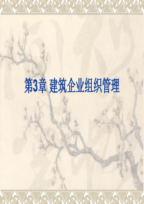 第3章建筑企业组织管理