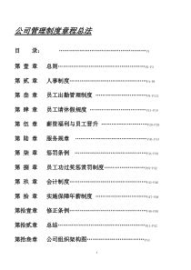 公司管理制度章程总法