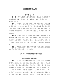 公司职业健康管理办法(修改)