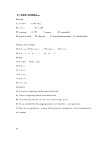 上海交大附中0910学年高二下学期期中考试英语含答案答案