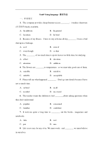 人教版高中英语必修二全套随堂练Unit5Usinglanguage课后作业