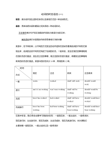 动词的时态和语态