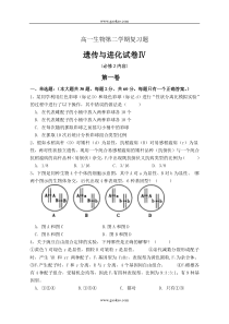 高一生物第二学期复习题4