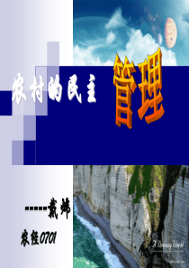 农村的民主管理制度