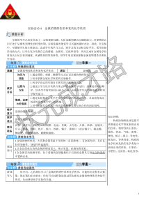 实验活动4金属的物理性质和某些化学性质导学案实验活动4金属的物理性质和某些化学性质初中