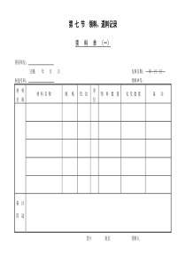 领料单一word表格表单模板