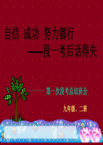 第一次考试总结班会课PPT