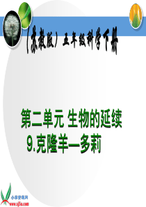 冀教小学科学五年级下册册9克隆羊多莉ppt课件