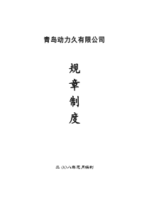动力久蓄电池润滑油商贸公司管理制度规定汇编