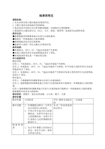 苏教小学科学六年级上册25地表的变迁word教案2