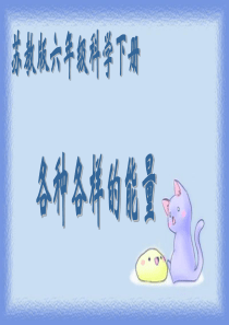 苏教小学科学六年级下册51各种各样的能量PPT课件1