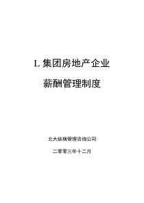 北大纵横—北京世博伟业房地产L房地产业务板块薪酬管理制度--