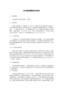XX财会网商业计划书