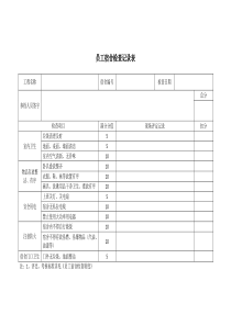 宿舍检查记录表