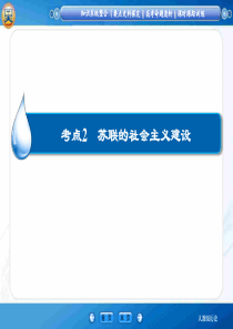 2015高考历史人教版一轮复习课件知识整合要点探究高考透析102苏联的社会主义建设共