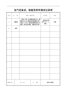 临时用电记录用表
