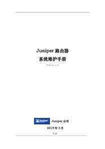 Juniper路由器维护手册