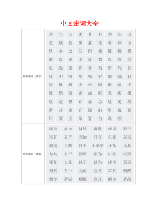 中文连词大全