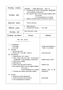 新版PEP小学六年级下册英语教案(全英)Unit3.B