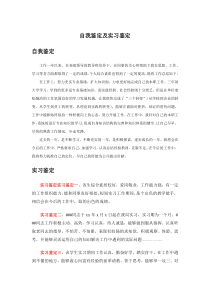 见习期自我鉴定、单位鉴定