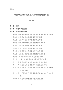 员工违反规章制度处理办法(新)