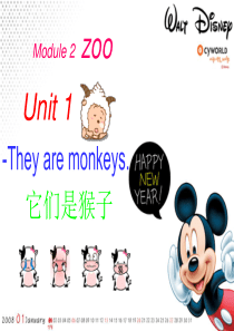 新标准英语module 2  unit 1 -They are monkeys