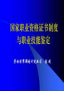 国家职业资格证书制度与职业技能鉴定（PPT61页）