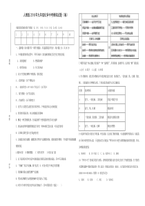 人教版2018年九年级化学中考模拟试题