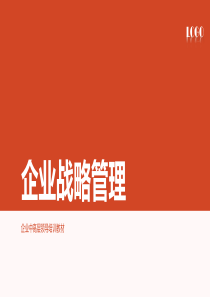 企业中高层领导培训-企业战略管理