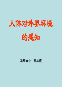 初中生物-人体对外界环境的感知ppt