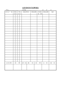 业务投标估价结果报告word表格表单模板