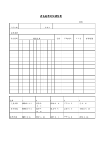 作业标准时间研究表word模板