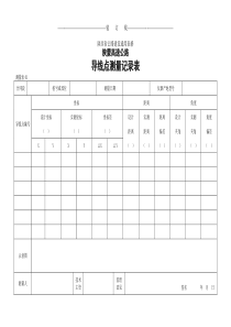 控制测量表陕蒙