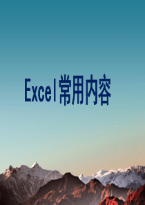 Excel常用技巧
