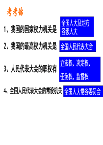第五课第二框：人民代表大会制度：我国的根本政治制度