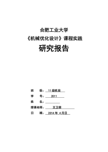 合肥工业大学机械优化设计大作业