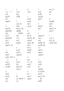 沪教版三年级英语单词(分栏版)
