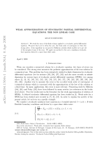 Weak approximation of stochastic partial different