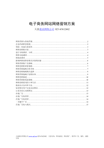 电子商务网站网络营销方案(上)